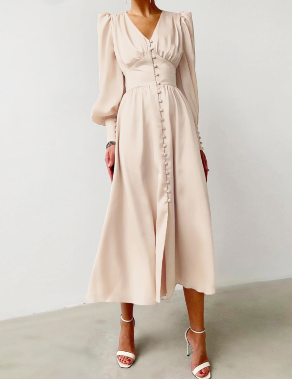 KATRIN LONG ELEGANT DRESS Beige