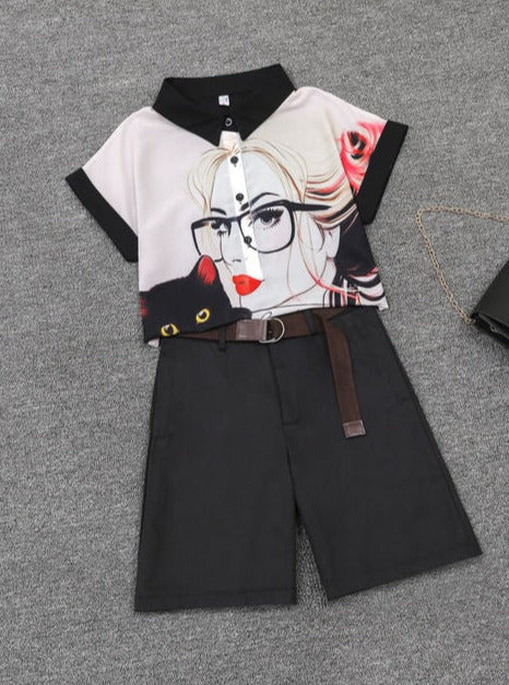 OLIE SET Black face prin