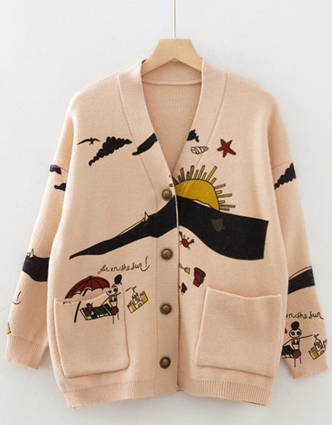 DONATELLA CARDIGAN One Size Beige