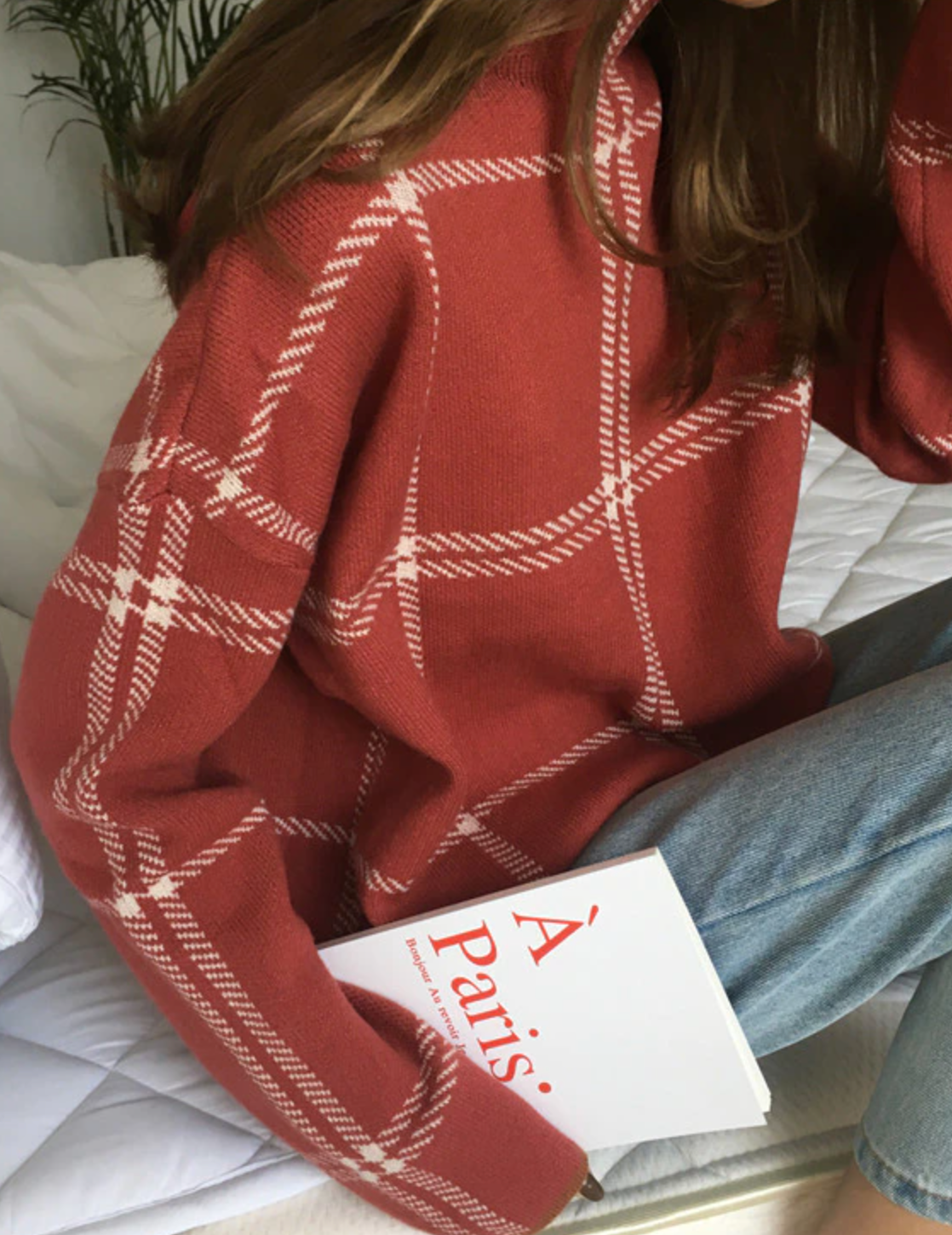 COZY CASUAL SWEATER One Size Red
