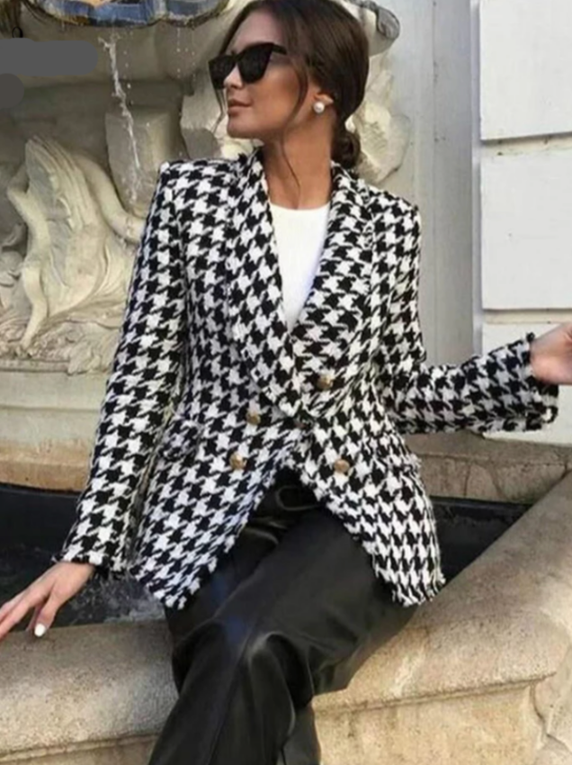 OLIVIA TWEED BLAZER Plaid