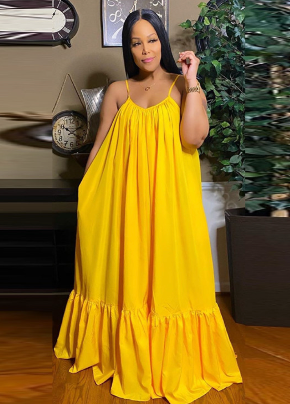 HOLLIDAY VESTIDO /Plus size/ Yellow