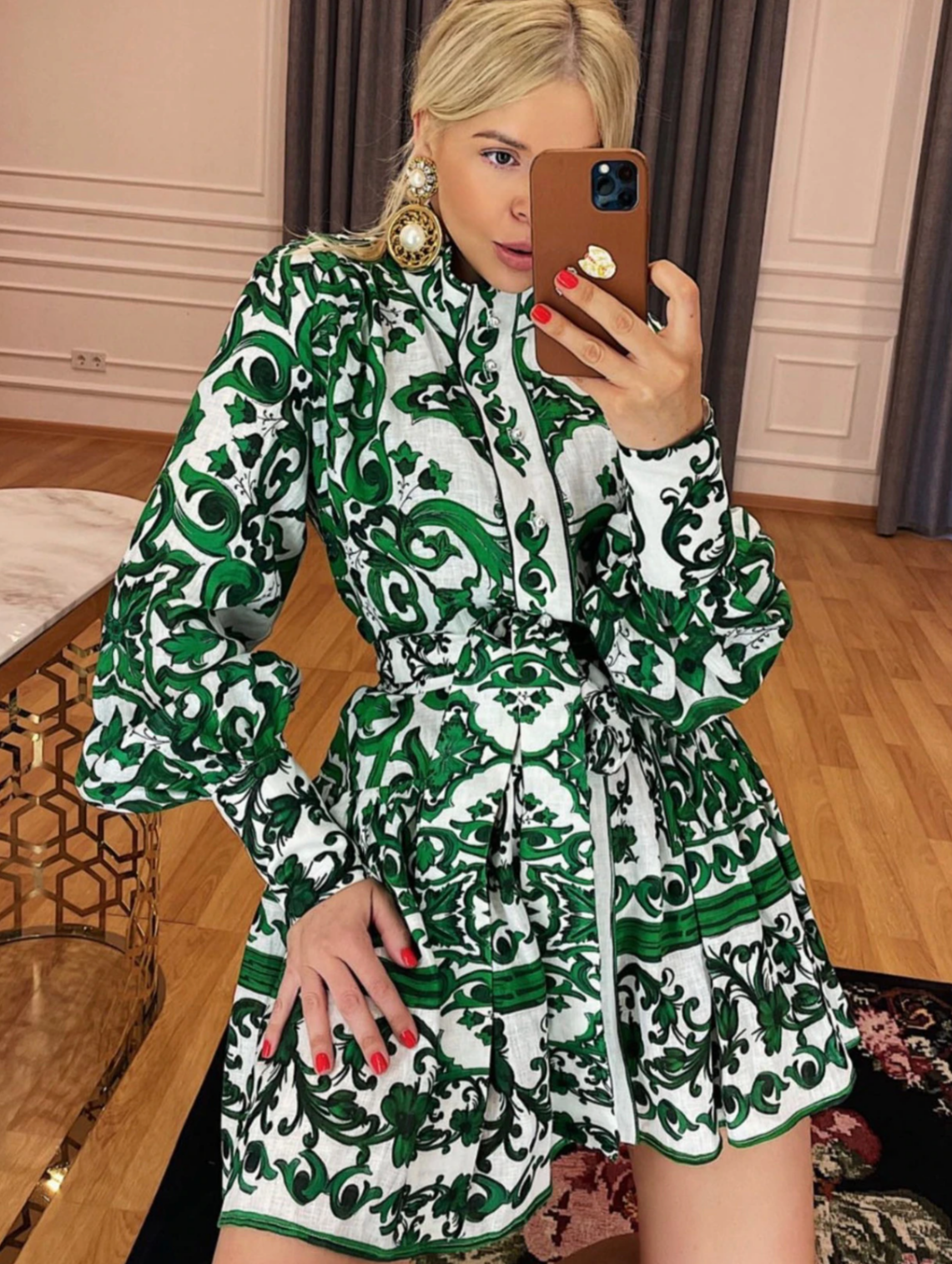 LAURINDA BOHEMIAN DRESS Green