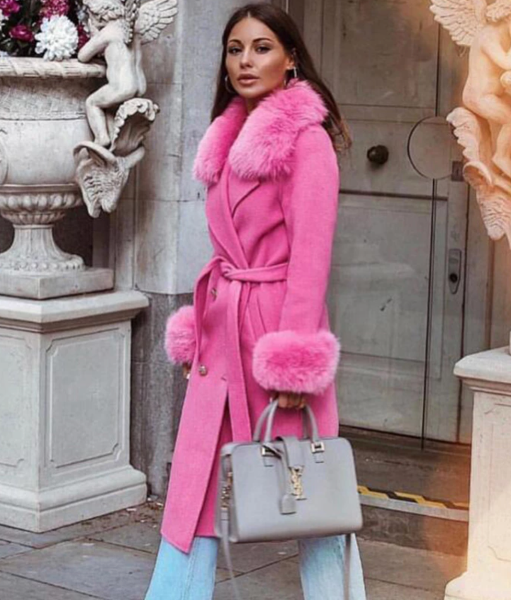 CARRA WOOL ORIGINAL COAT rose