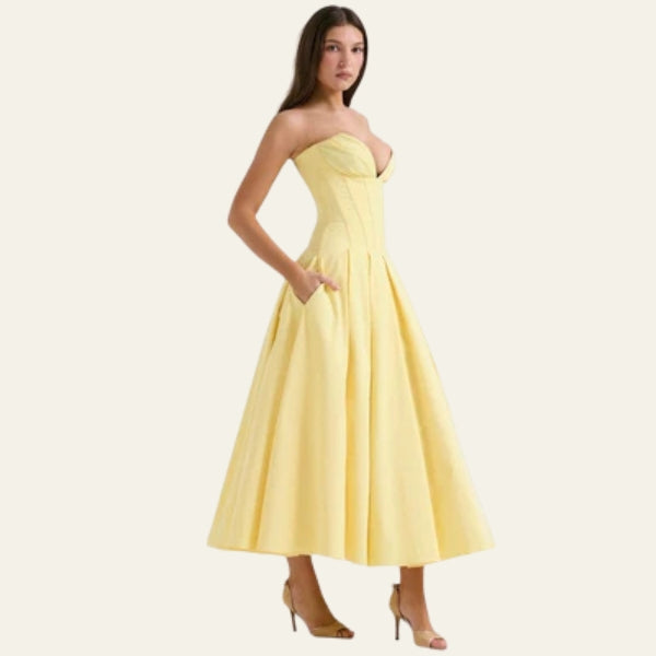 The Taylor Sculpted Sweetheart Midi Dress