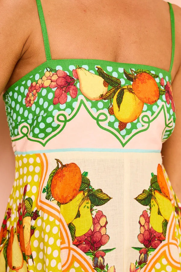 Fashion Printed Backless Suspender Sexy Swing Loose Dress