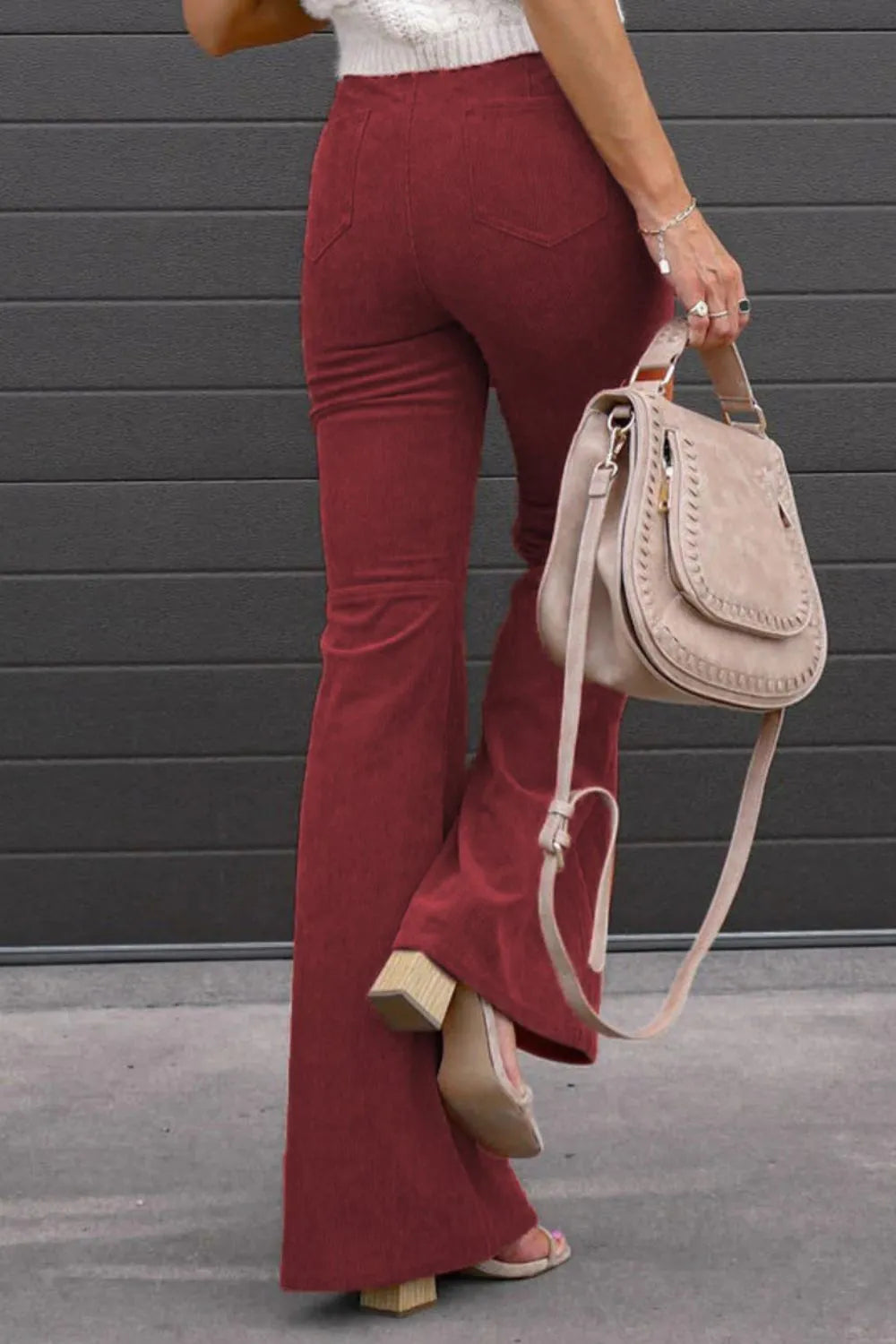 JM Full Size Hight Waist Bootcut Pants Plus Size
