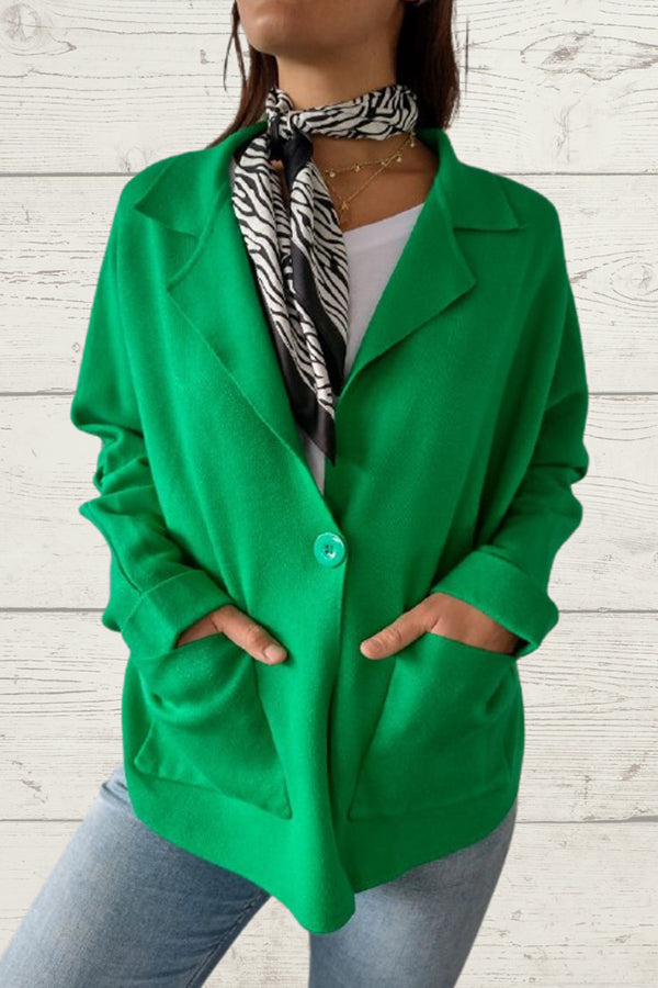 Woven Blazer Jacket Green