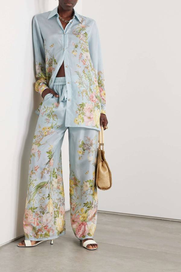 Waverly bedrucktes zweiteiliges Seidenset