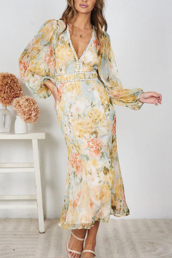 Slim Fit Irregular Fold Swallowtail Skirt Dress Yellow