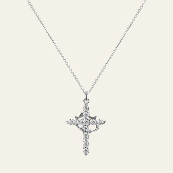 The Verona Crystal Cross Pendant Necklace