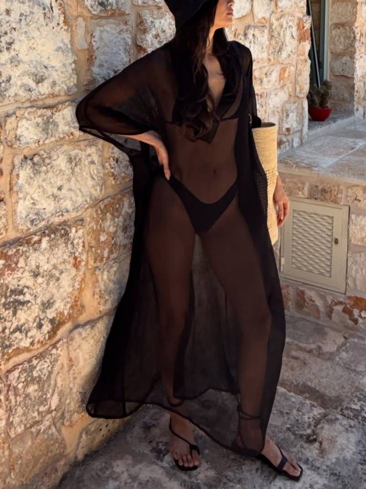 Robe longue minimaliste ample et perspective