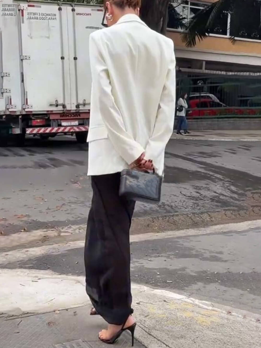 Classic Autumn Avenue Double-breasted Long Sleeve Lapel Loose Blazer