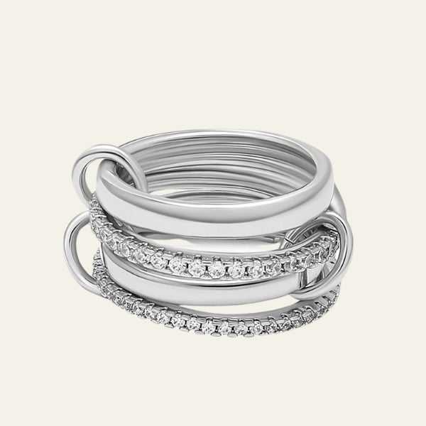 The Verona Interlocking Pavé Band Ring