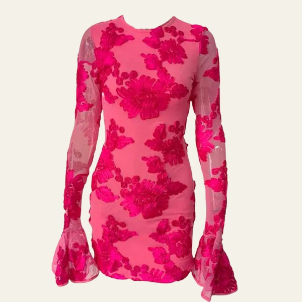 The Bella Party Bloom Lace Mini Dress