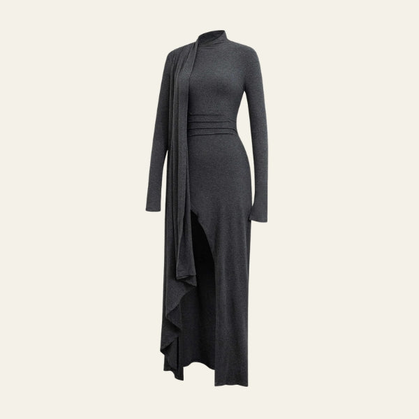 The Milan Draped Scarf Midi Dress