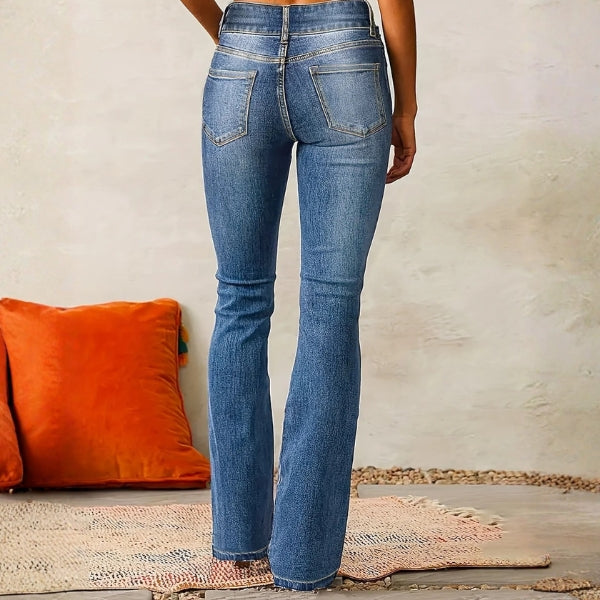 The Malibu Double-Button Flare Jeans