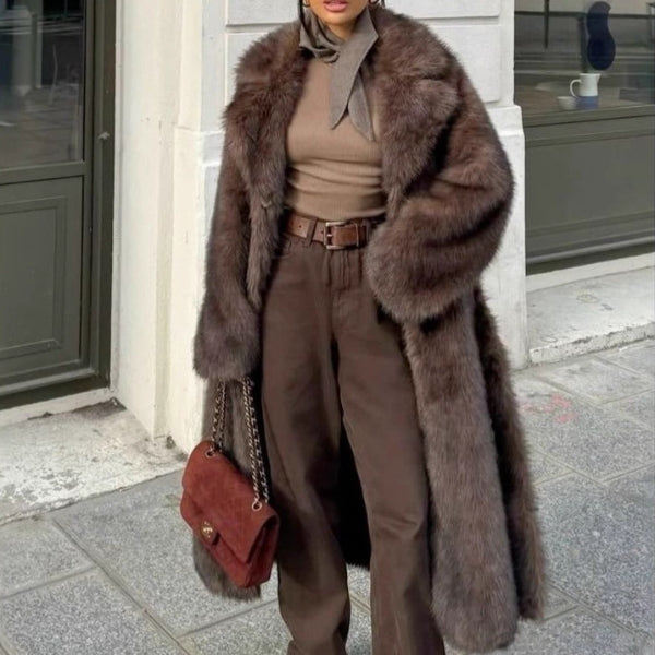 The Aspen Plush Faux-Fur Longline Coat