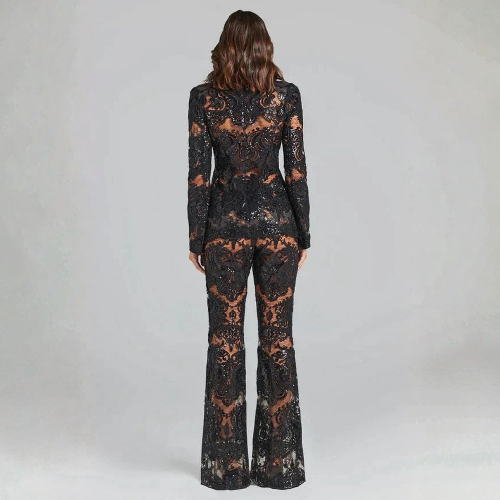 The Valencia Lace-Tailored Two-Piece Set