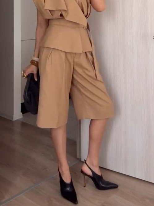 Vintage Gürtelweste und Shorts Set - Shorts