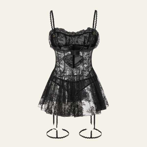 The Lyon Scalloped Lace Thong Set