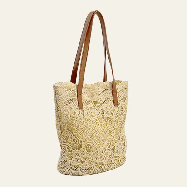 The Santorini Lace-Inspired Tote Bag