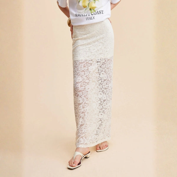 The Amalfi Floral Lace Maxi Skirt