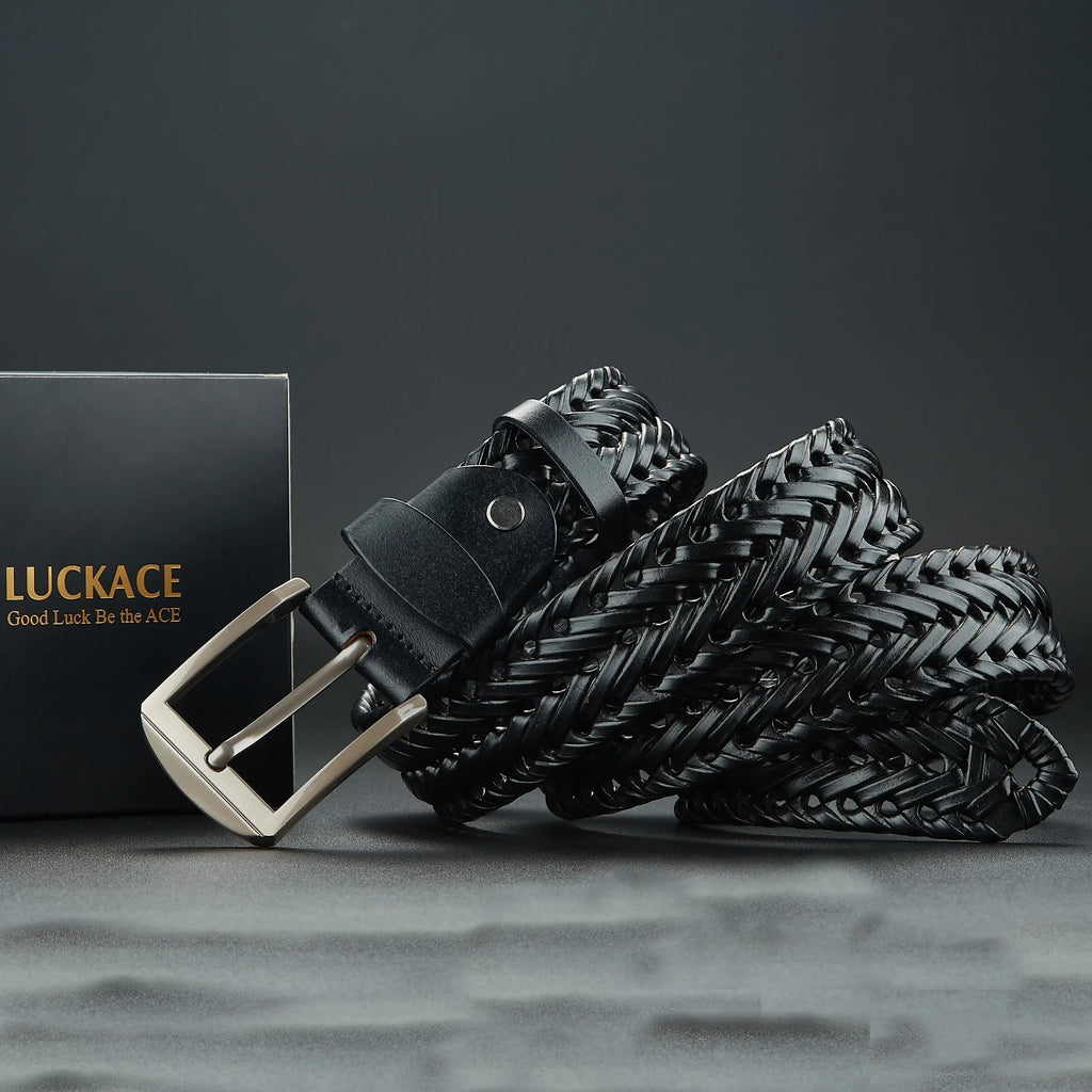 David Woven Leather Belt