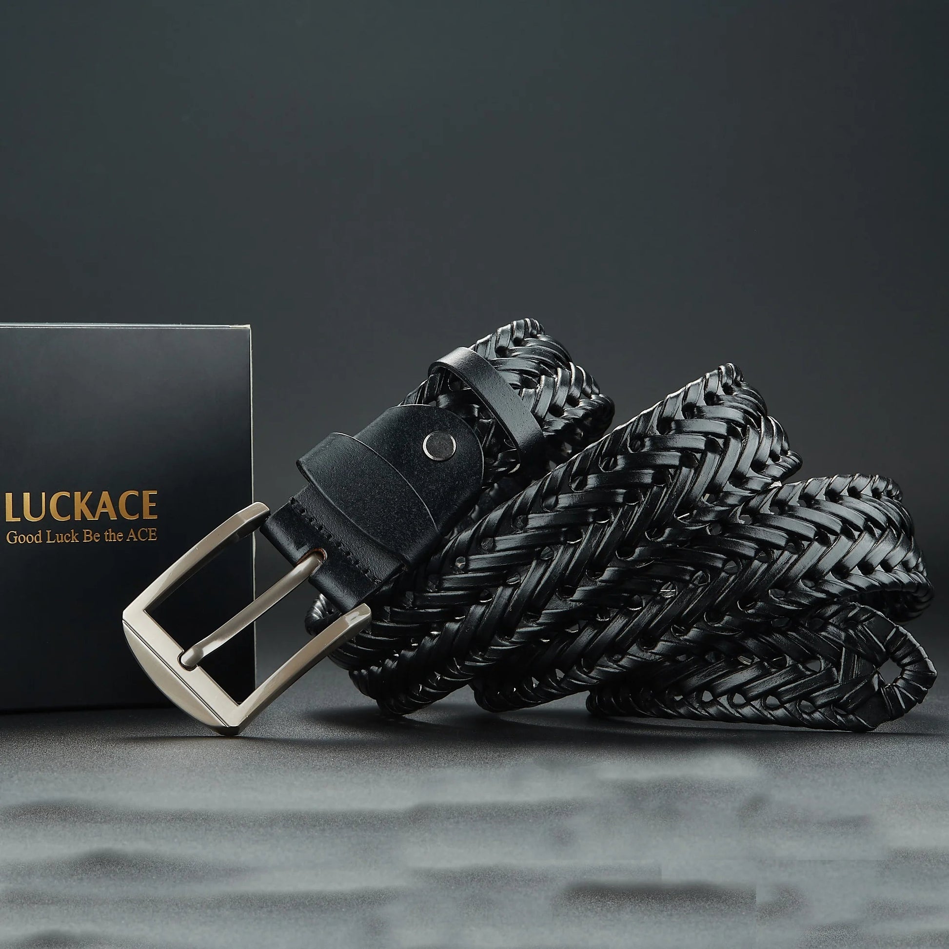 David Woven Leather Belt