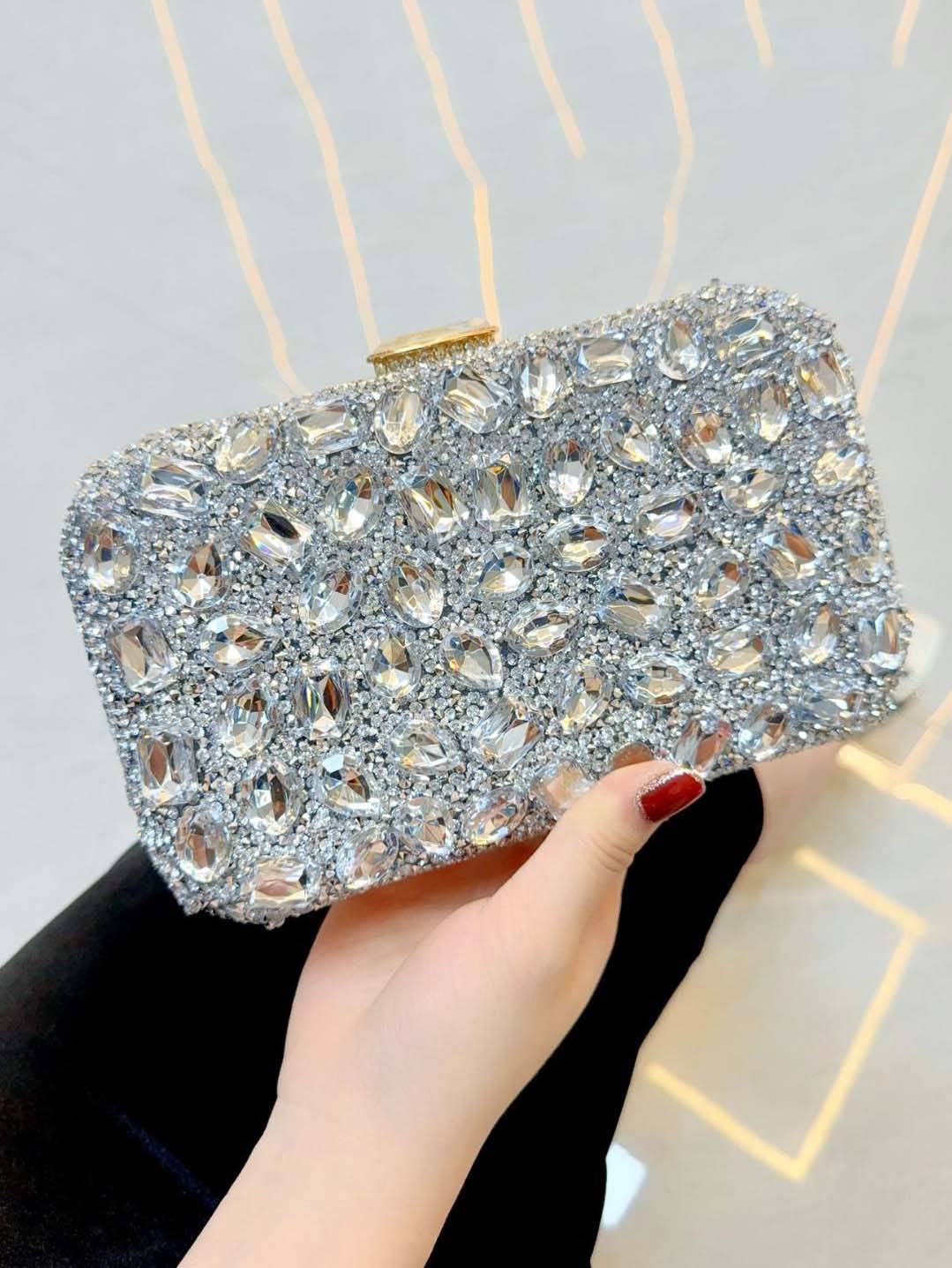 Sac à main pochette brillant