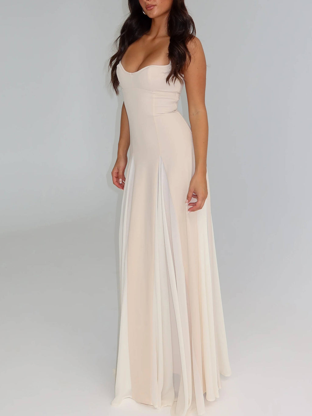 Elegant Splicing Sling Maxi Dress