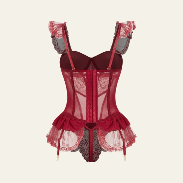 The Verona Ruffle Thong Set