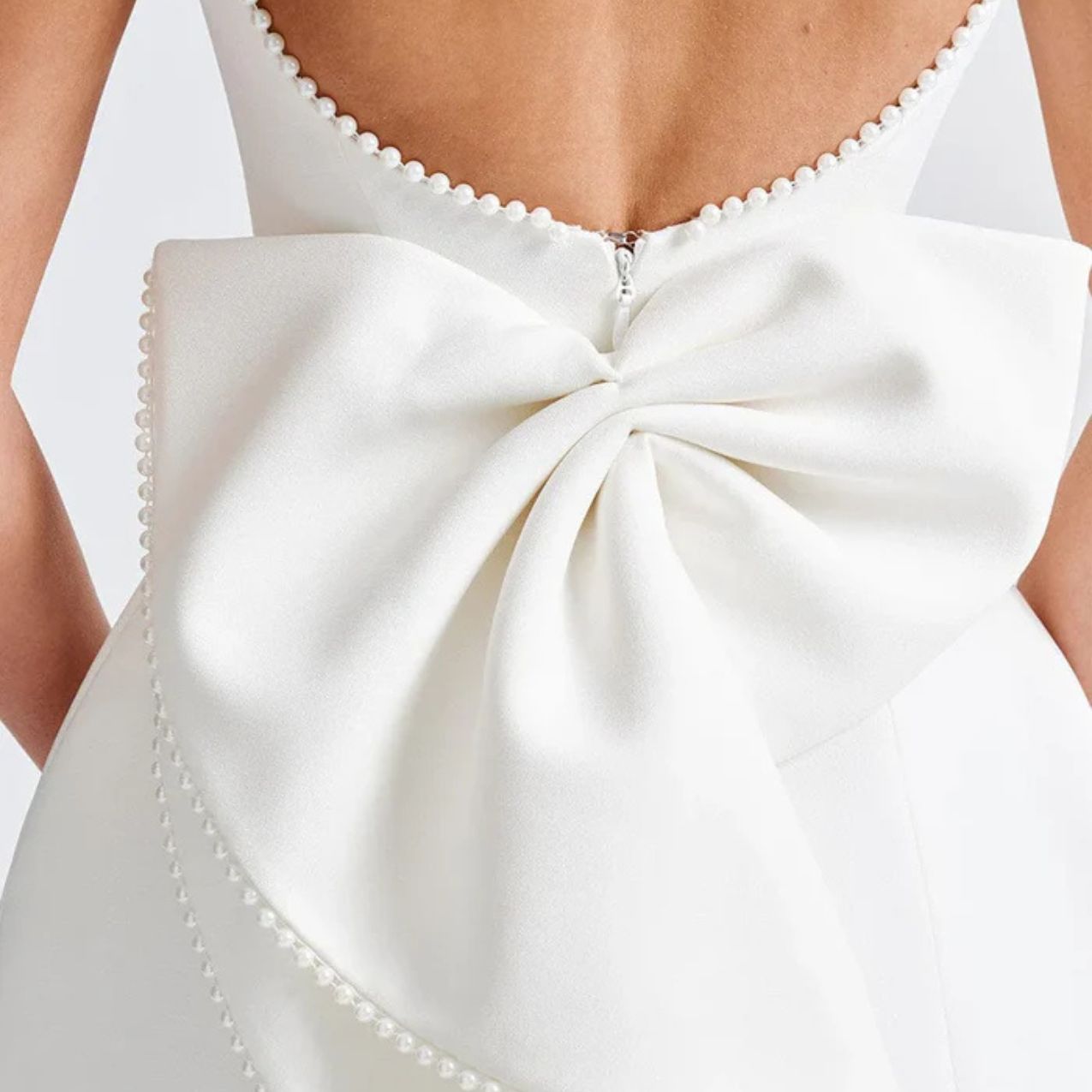 The Portia Structured Pearl Mini Dress