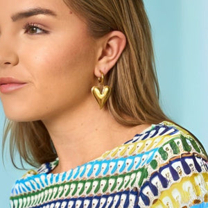 The Portofino Gold Heart Earrings