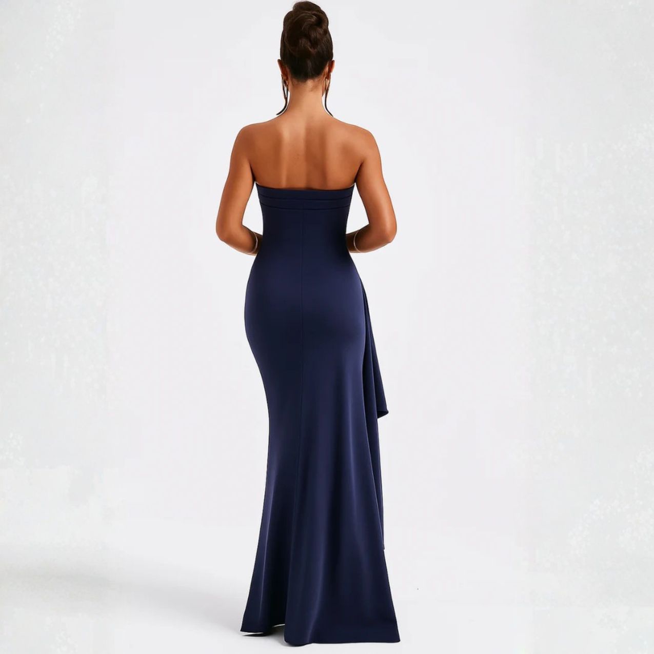The Portofino Evening Twisted Maxi Strapless Dress
