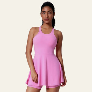 The Ravello Racerback Exercise Dress Pink