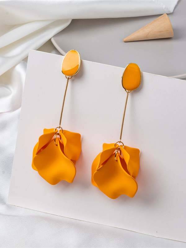 Boucles d'oreilles à pampilles en pétales