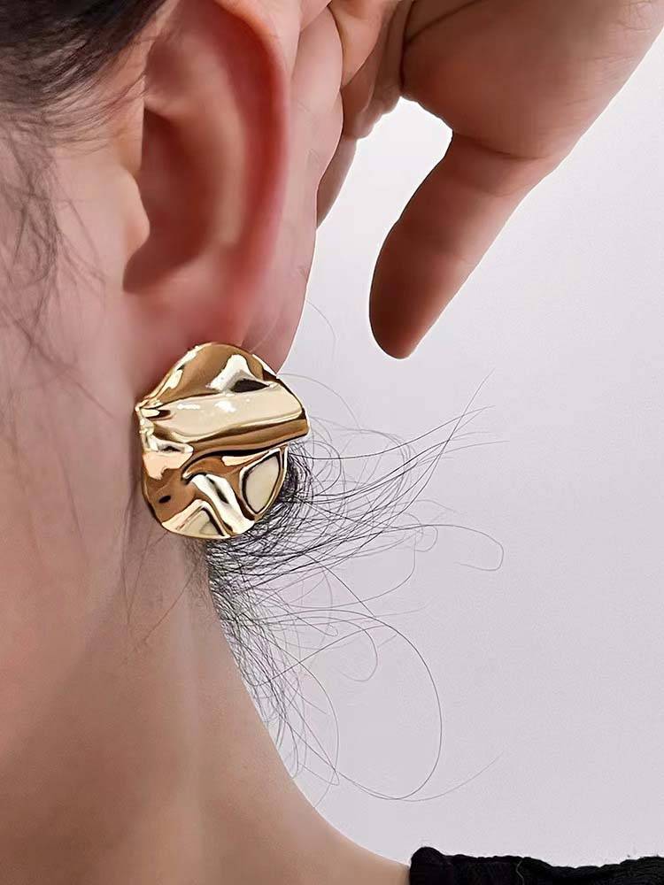 Boucles d'oreilles géométriques irrégulières minimalistes