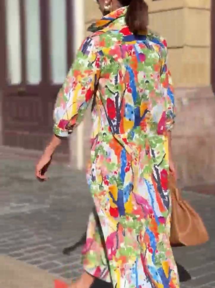Robe chemise à imprimé unique