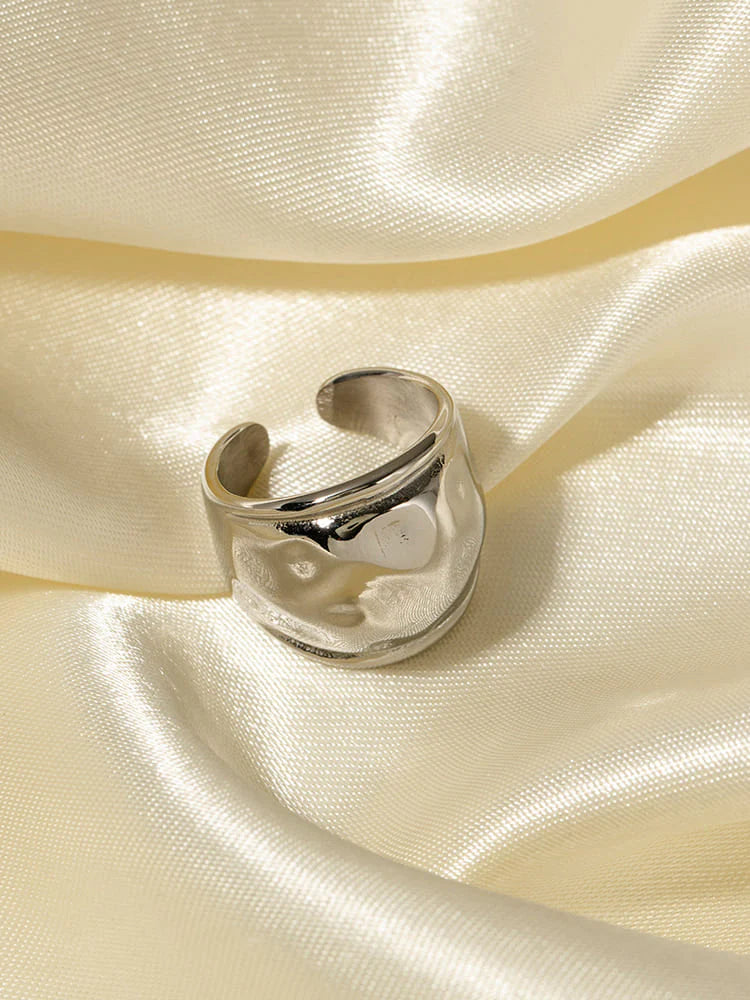 Exaggerated Lips Double-sided Ring Silver one size