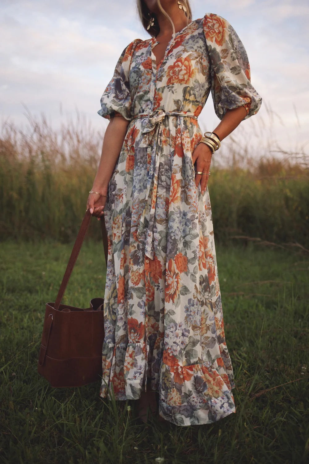 Convertible Cottage Floral Dress