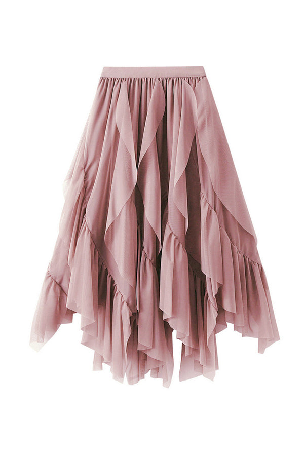ruffled gauze skirt 2 one size