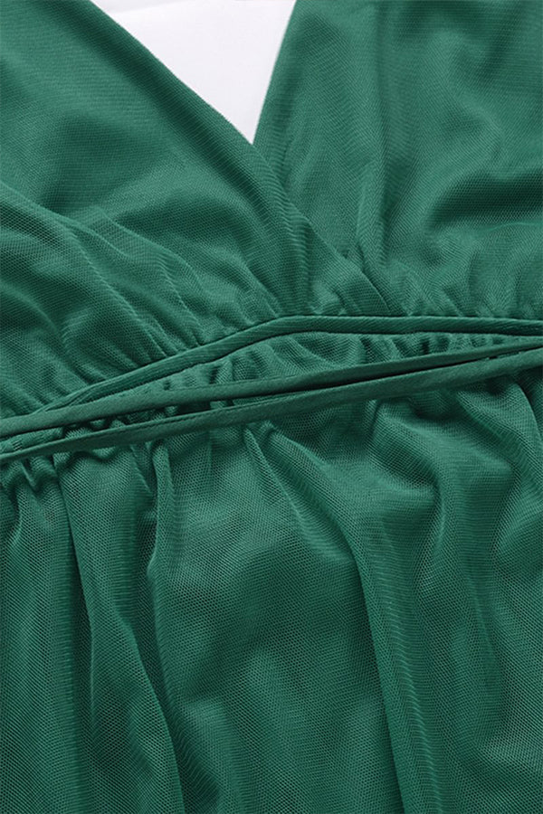 Summer Sexy Mesh Dress V-Neck Flowy Dress Dress