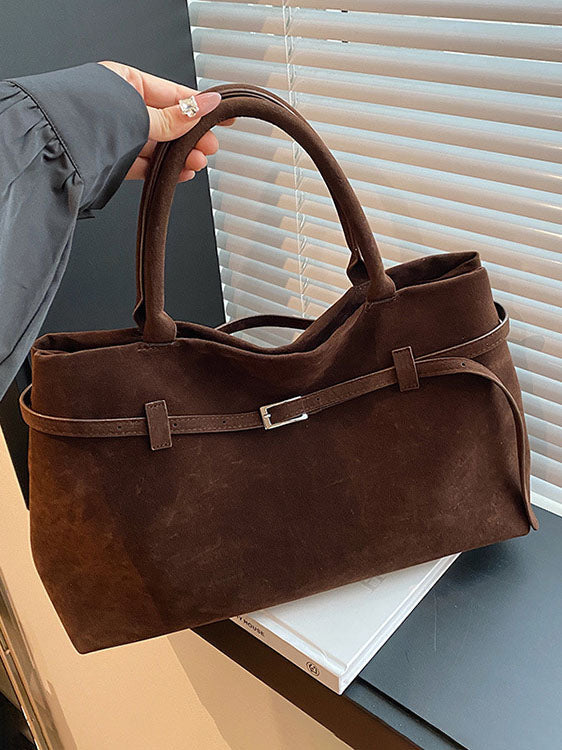 Sac fourre-tout vintage en cuir nubuck