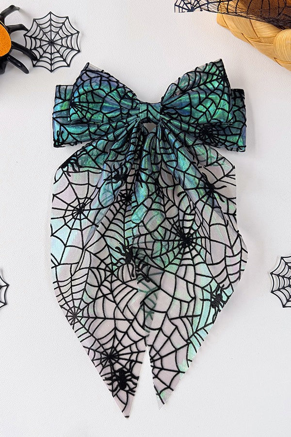 Halloween Spiderweb Bow Hair Clip