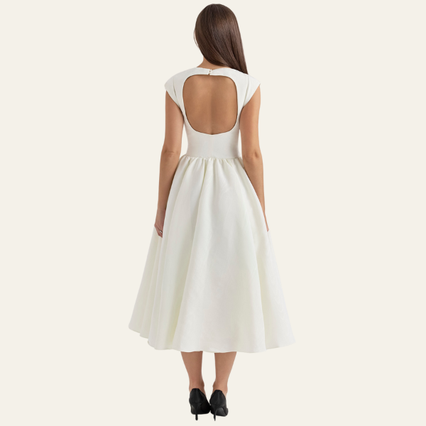The Florence Structured A-Line Midi Dress