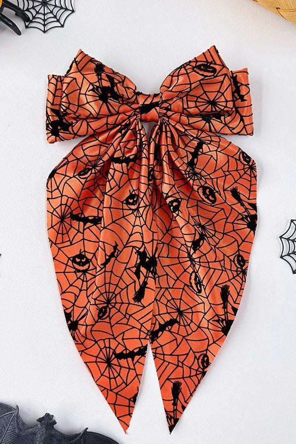 Halloween Spiderweb Bow Hair Clip