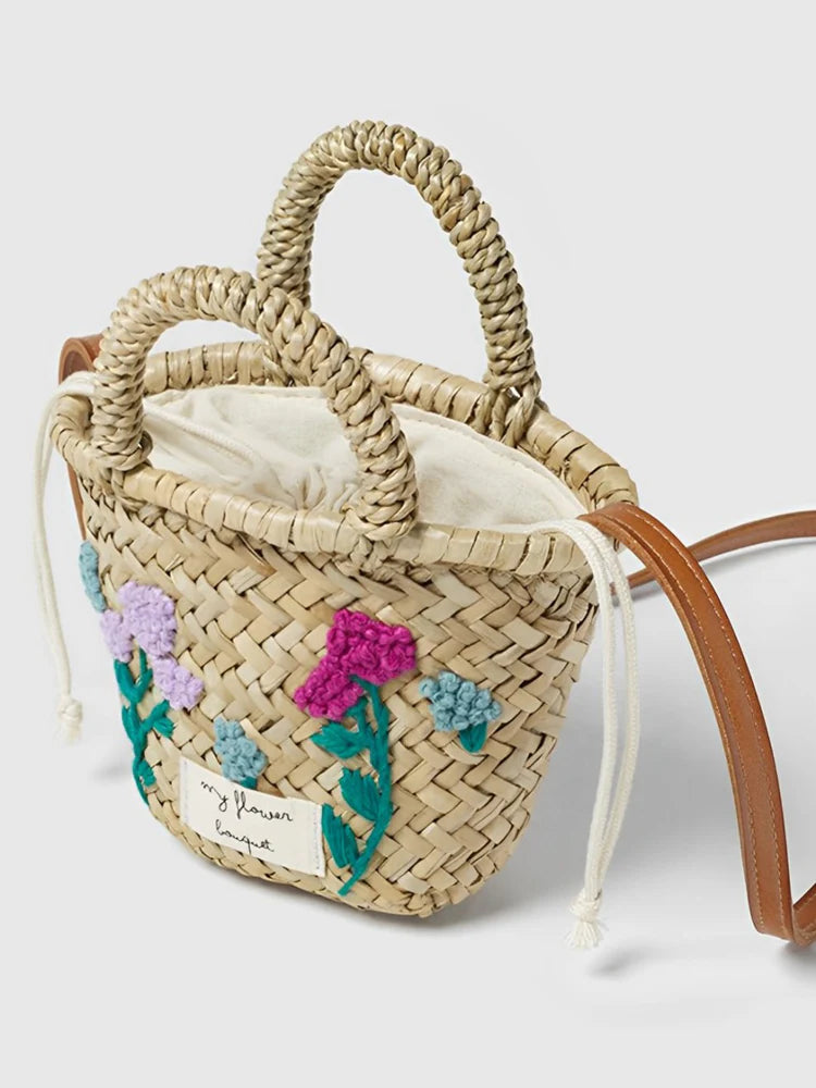 Mini Basket Messenger Bag Beige ONE SIZE