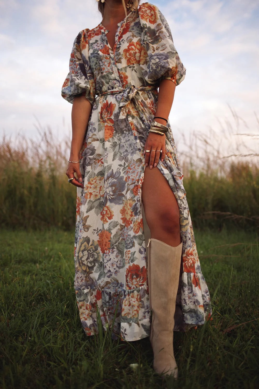 Convertible Cottage Floral Dress