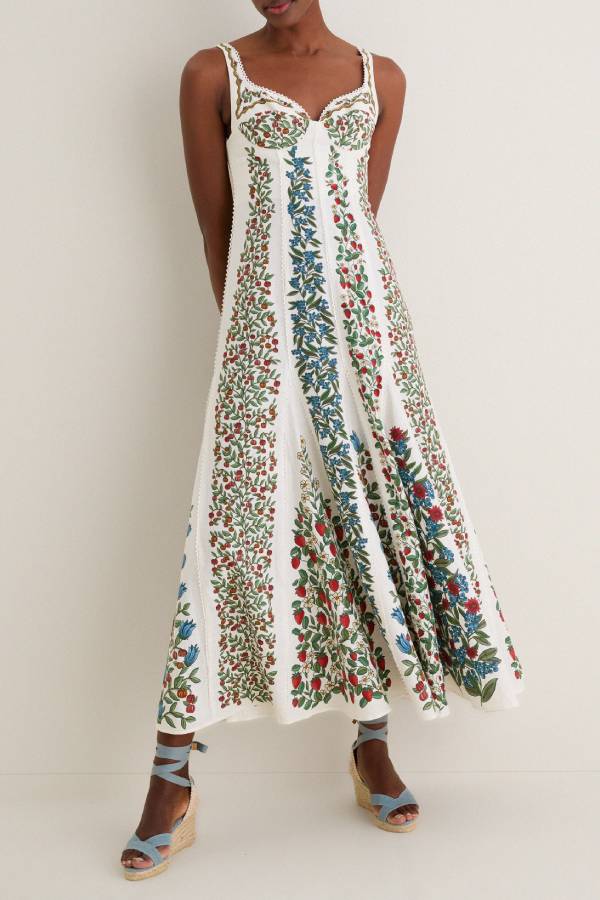Fruit Beauty Off-White Maxi Dress